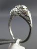 ANTIQUE .15CT DIAMOND 14KT WHITE GOLD 3D CLASSIC FILIGREE ENGAGEMENT RING #19970
