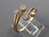 ESTATE .17CT DIAMOND 14K ROSE GOLD 4 STONE FILIGREE MILGRAIN CRISS CROSS RING