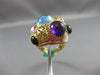 ESTATE EXTRA LARGE 35CT MULTI GEM 18KT YELLOW GOLD HANDCRAFTED FILIGREE FUN RING