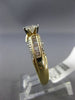 ESTATE 1.20CT ROUND & BAGUETTE DIAMOND 14KT YELLOW GOLD CLASSIC ENGAGEMENT RING
