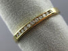 ESTATE .22CT DIAMOND 14KT YELLOW GOLD 3D CHANNEL ANNIVERSARY BAND RING #17697
