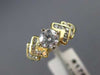 ESTATE .72CT ROUND DIAMOND 14KT TWO TONE GOLD 3D PYRAMID ENGAGEMENT RING #17820