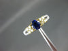 .85CT WHITE & FANCY YELLOW DIAMOND & SAPPHIRE 18KT TWO TONE GOLD ENGAGEMENT RING