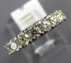 ESTATE 1.08CT DIAMOND 14KT WHITE GOLD 3D NINE STONE COMFORT FIT ANNIVERSARY RING
