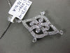 ESTATE LARGE 1.05CT DIAMOND 18KT WHITE GOLD 3D FILIGREE ETOILE FLOATING PENDANT