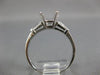 ESTATE .25CT DIAMOND PLATINUM 3D THREE STONE SEMI MOUNT ENGAGEMENT RING #26389