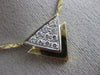 ESTATE .40CT DIAMOND 14KT TWO TONE GOLD CLASSIC DOUBLE TRIANGLE NECKLACE #25658