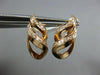 ESTATE .20CT DIAMOND 14KT ROSE GOLD 3D TEAR DROP CLIP ON LOVE HANGING EARRINGS
