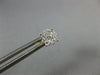 ESTATE .33CT DIAMOND 14KT 2 TONE GOLD ROUND SOLITAIRE HALO CLUSTER STUD EARRINGS