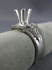 ESTATE WIDE .85CT DIAMOND 18KT WHITE GOLD 3D SEMI MOUNT ENGAGEMENT RING #2871