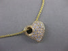 ESTATE MODERN ETOILE DIAMOND 14K WHITE YELLOW GOLD PUFF HEART PENDANT #17199