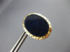 ESTATE LARGE AAA LAPIS 14KT YELLOW GOLD 3D HANDCRAFTED CLIP ON EARRINGS #26366