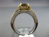 LARGE 2.54CT WHITE & CHOCOLATE FANCY DIAMOND 18KT TWO TONE GOLD ENGAGEMENT RING