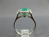 2.80CT DIAMOND & AAA EMERALD 18K WHITE GOLD 3D OVAL HALO CLASSIC ENGAGEMENT RING