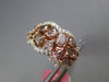 ESTATE LARGE 4.90CT DIAMOND 18KT WHITE & ROSE GOLD MULTI SHAPE CLIP ON EARRINGS