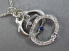 ESTATE .18CT DIAMOND & AAA SAPPHIRE 18KT WHITE GOLD HANDCUFF EXOTIC FUN PENDANT