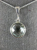 ESTATE 4.0CT AAA GREEN AMETHYST 14KT WHITE GOLD 3D ROUND CLASSIC BEZEL PENDANT