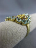 ESTATE LARGE 2.13CT DIAMOND & AAA MULTI GEM 14K YELLOW GOLD CIRCULAR FLOWER RING