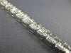 ESTATE 4.81CT ROUND & BAGUETTE DIAMOND 18K WHITE GOLD 3D CLASSIC TENNIS BRACELET