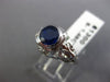 ANTIQUE 1.43CT AAA SAPPHIRE 14K WHITE GOLD 3D SOLITAIRE FILIGREE FUN RING #17356