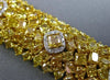 ESTATE MASSIVE GIA 51.38CT WHITE & FANCY YELLOW DIAMOND 18K GOLD TENNIS BRACELET