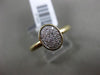 ESTATE WIDE .15CT ROUND DIAMOND 14KT YELLOW GOLD 3D OVAL CLASSIC PAVE LOVE RING