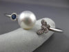 ESTATE .52CT DIAMOND AAA SAPPHIRE & SOUTH SEA PEARL 18KT WHITE GOLD 3D BRACELET