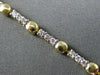 ESTATE .63CT DIAMOND 14KT WHITE & YELLOW GOLD BY THE YARD TENNIS BRACELET 3mm