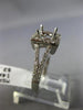 ESTATE .41CT DIAMOND 14KT WHITE GOLD 3D SQUARE HALO SEMI MOUNT ENGAGEMENT RING