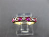ESTATE .90CT DIAMOND & AAA RUBY 14KT YELLOW GOLD WEDDING ANNIVERSARY RING #17746