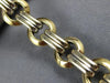 ESTATE 14KT WHITE & YELLOW GOLD 3D ITALIAN HANDCRAFTED CIRCULAR BRACELET #22721