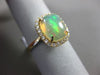 WIDE 2.35CT DIAMOND & AAA AUSTRALIAN OPAL 14KT YELLOW GOLD HALO ENGAGEMENT RING