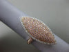 ESTATE EXTRA LARGE 1.34CT DIAMOND 18KT WHITE & ROSE GOLD 3D MARQUISE PAVE RING