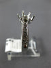 ESTATE .35CT DIAMOND 14KT WHITE GOLD 3D FLOWER SEMI MOUNT ENGAGEMENT RING #17452