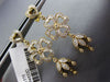 ESTATE LARGE .50CT DIAMOND 14KT YELLOW GOLD FOUR LEAF CLOVER CHANDELIER EARRINGS