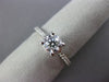 ESTATE .92CT DIAMOND 14KT WHITE GOLD 3D LUCIDA ROUND SOLITAIRE ENGAGEMENT RING