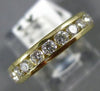 ESTATE .91CT DIAMOND 14KT YELLOW GOLD 3D CLASSIC CHANNEL ANNIVERSARY RING #14598