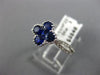 ESTATE 1.23CT DIAMOND & SAPPHIRE 18KT WHITE GOLD FILIGREE INVISIBLE FLOWER RING