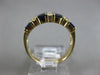 ESTATE 1.24CT DIAMOND & AAA SAPPHIRE 14KT YELLOW GOLD THREE ROW ANNIVERSARY RING