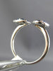 ESTATE .81CT DIAMOND & AAA SAPPHIRE 14KT WHITE GOLD 3D DOUBLE OVAL CLUSTER RING