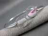 ESTATE .55CT DIAMOND 14K WHITE GOLD CLASSIC CRISS CROSS FLEXIBLE BANGLE BRACELET