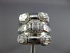 ESTATE EXTRA LARGE 2.30CT DIAMOND 18KT WHITE GOLD THREE ROW ETOILE COCKTAIL RING