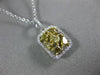 ESTATE .91CT WHITE & FANCY YELLOW DIAMOND 18KT TWO TONE GOLD 3D CLUSTER PENDANT