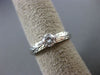 ANTIQUE .35CT ROUND DIAMOND 18KT WHITE GOLD FILIGREE CROWN ENGAGEMENT RING #6190