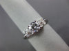ESTATE .65CT DIAMOND 14KT WHITE GOLD 3D CLASSIC FLOWER ENGAGEMENT RING #21263