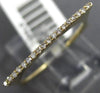 ESTATE .09CT ROUND DIAMOND 14KT YELLOW GOLD 3D CLASSIC PAVE BAR SQUARE FUN RING
