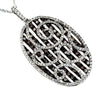 ESTATE 2.65CT WHITE & CHOCOLATE FANCY DIAMOND 14KT YELLOW GOLD FLOATING PENDANT