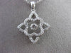 ESTATE .50CT DIAMOND 14KT WHITE GOLD SOLITAIRE FILIGREE FLOATING 3D PENDANT