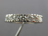 ANTIQUE WIDE .90CT DIAMOND 14KT WHITE GOLD 3D 7 STONE ANNIVERSARY RING #16369