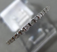 ESTATE .12CT DIAMOND 14KT WHITE GOLD 3D CHANNEL SEMI ETERNITY ANNIVERSARY RING
